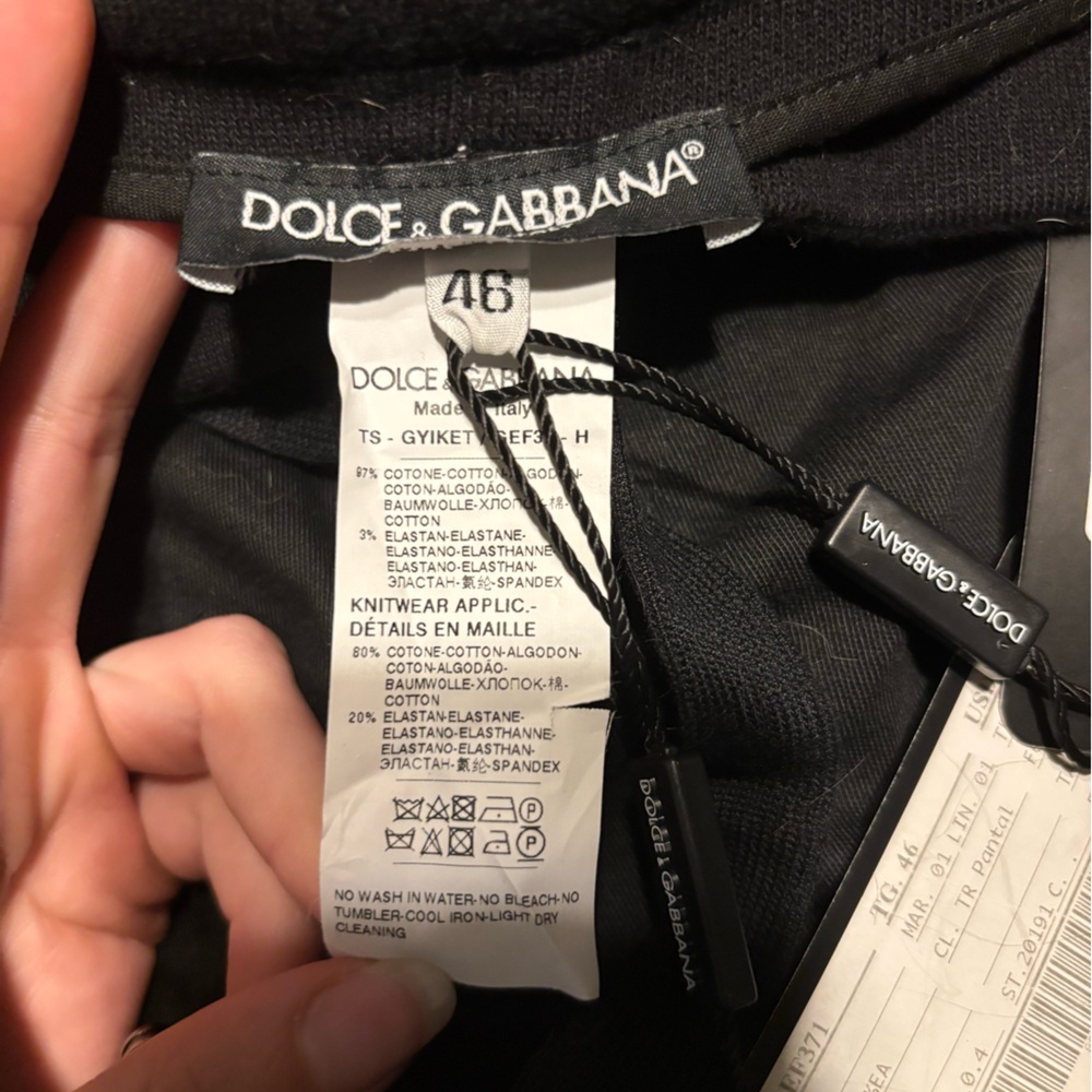 Dolce & Gabbana Black Logo Waistband & Cuff Joggers - Picture 3 of 3